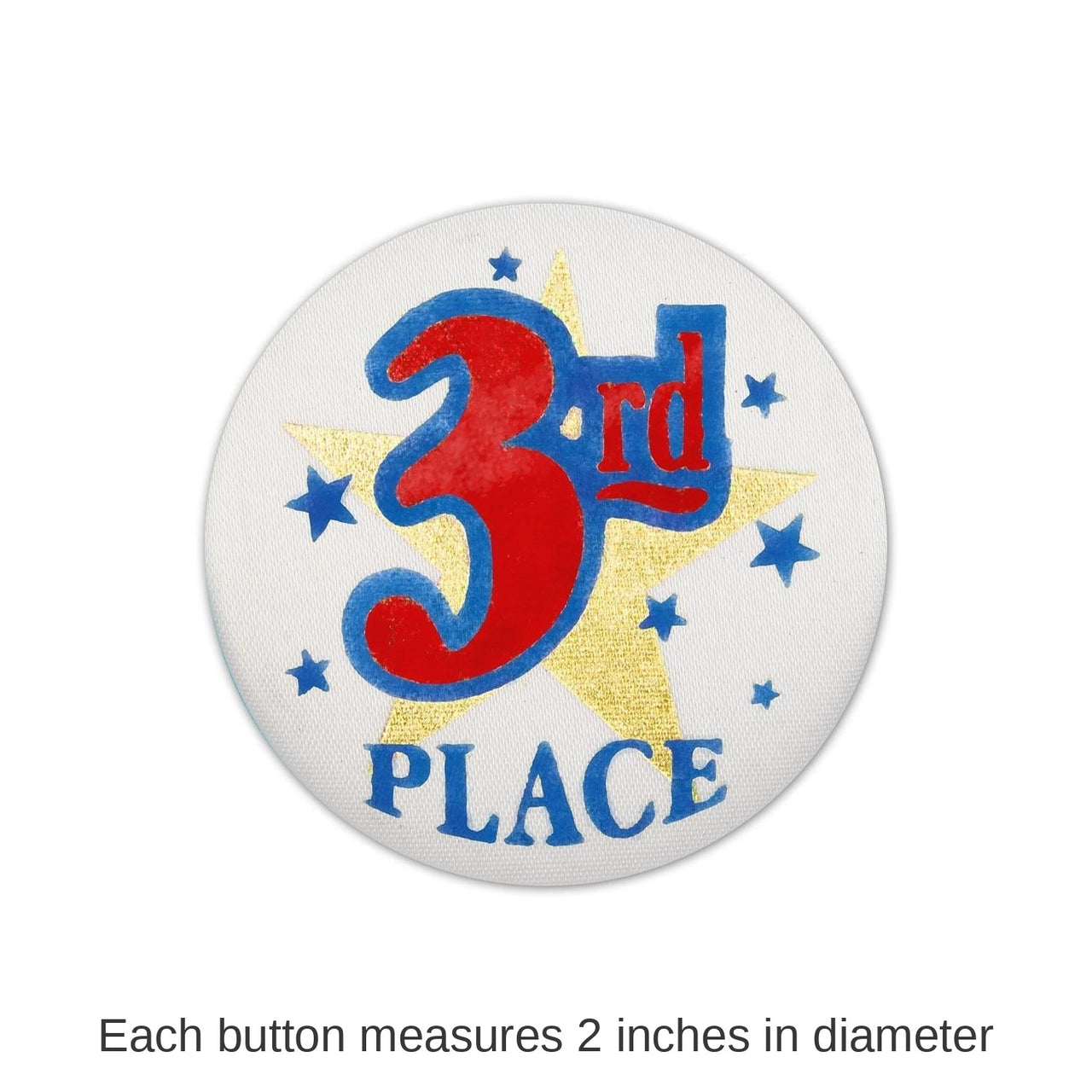 6 Pack Bulk 3rd Place Satin Button