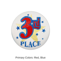 6 Pack Bulk 3rd Place Satin Button