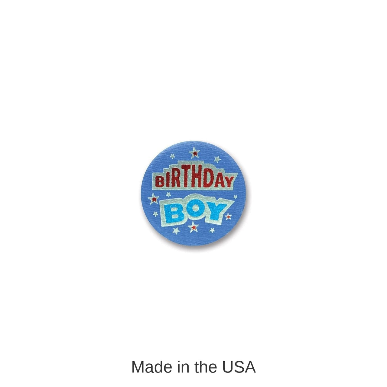 6 Pack Bulk Birthday Boy Satin Button