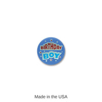 6 Pack Bulk Birthday Boy Satin Button