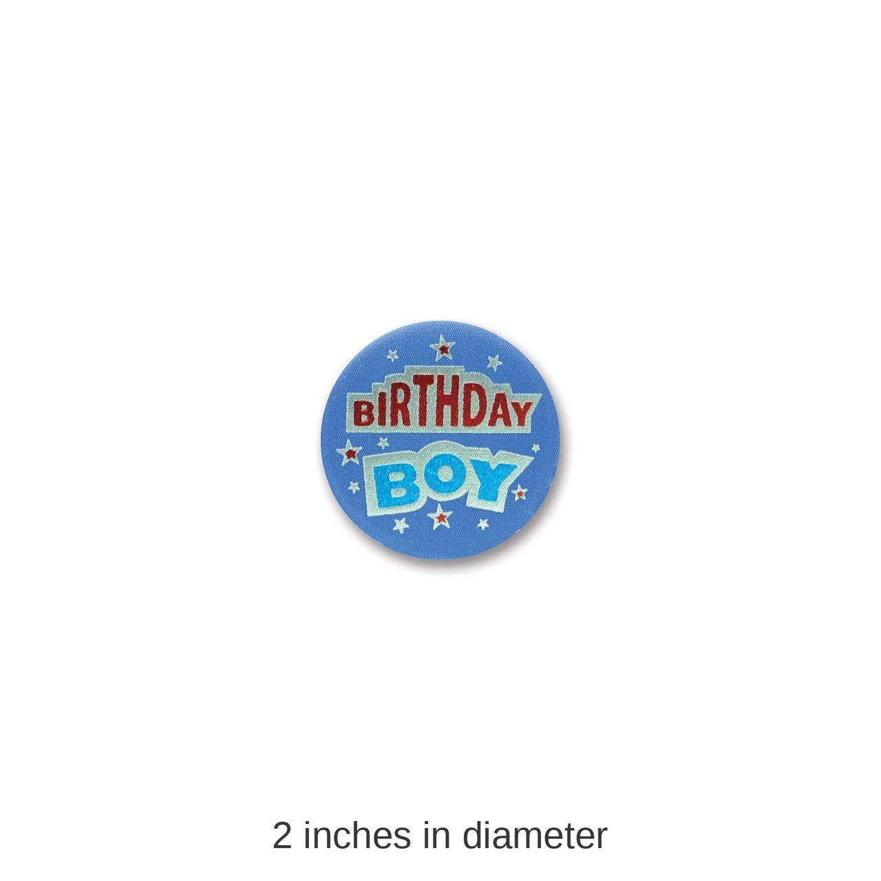 6 Pack Bulk Birthday Boy Satin Button