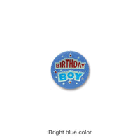 6 Pack Bulk Birthday Boy Satin Button