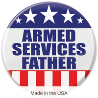 6 Pack Bulk Armed Services Father Button