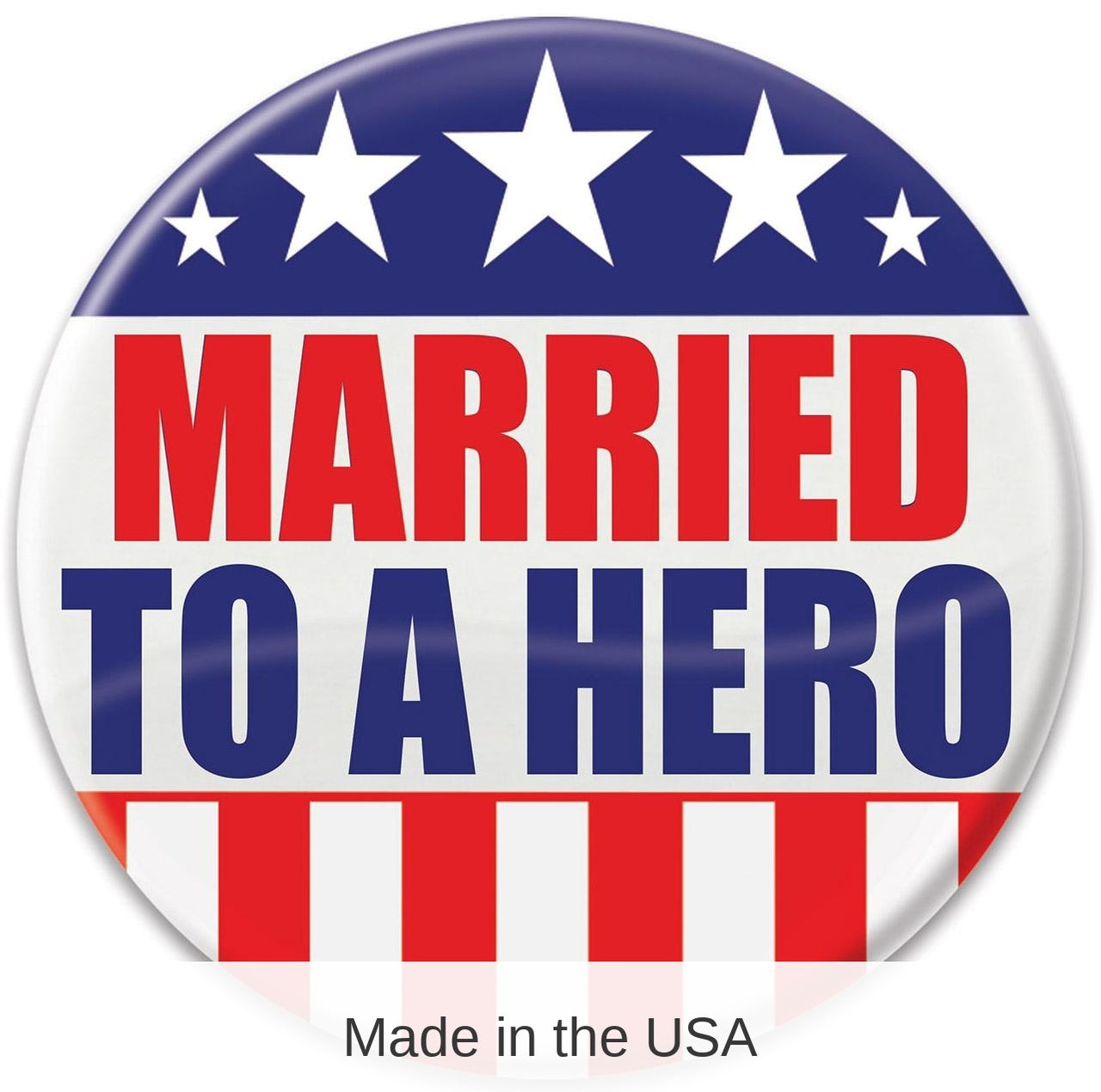 6 Pack Bulk Married To A Hero Button
