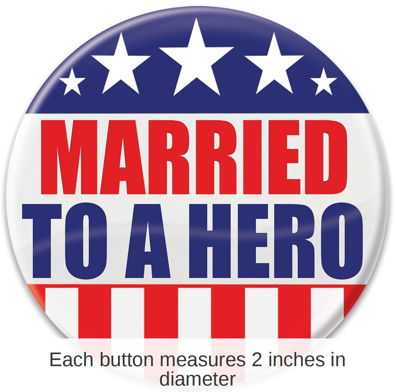 6 Pack Bulk Married To A Hero Button