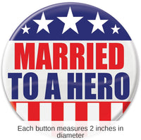 6 Pack Bulk Married To A Hero Button