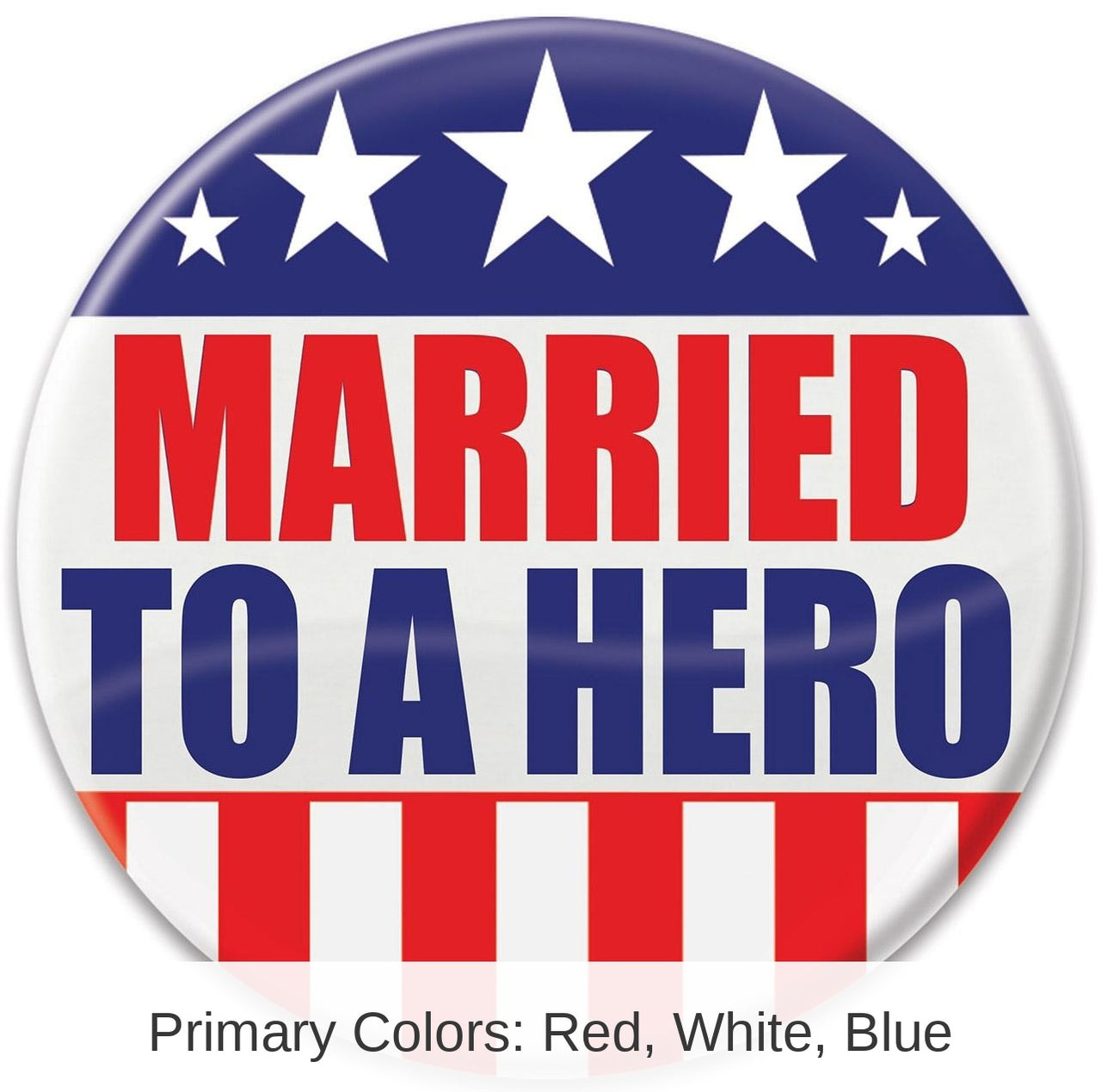 6 Pack Bulk Married To A Hero Button