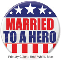 6 Pack Bulk Married To A Hero Button