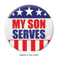 6 Pack Bulk My Son Serves Button