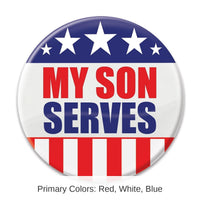 6 Pack Bulk My Son Serves Button