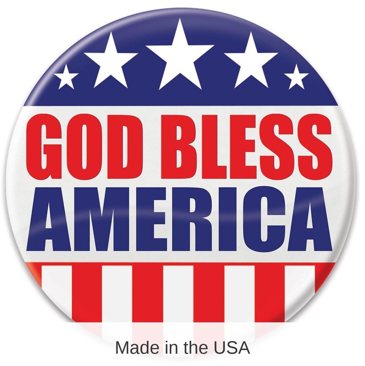 6 Pack Bulk God Bless America Button