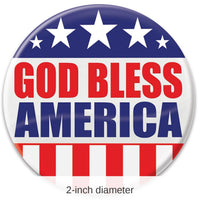 6 Pack Bulk God Bless America Button