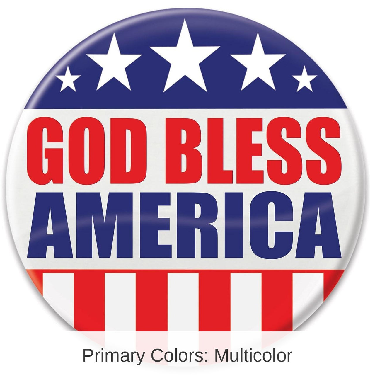 6 Pack Bulk God Bless America Button