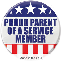 6 Pack Bulk Proud Parent Of A Service Member Button