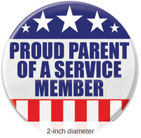 6 Pack Bulk Proud Parent Of A Service Member Button
