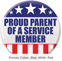 6 Pack Bulk Proud Parent Of A Service Member Button