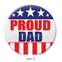 6 Pack Bulk Proud Dad Button