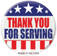 6 Pack Bulk Thank You For Serving Button