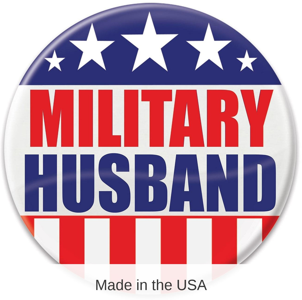 6 Pack Bulk Military Husband Button