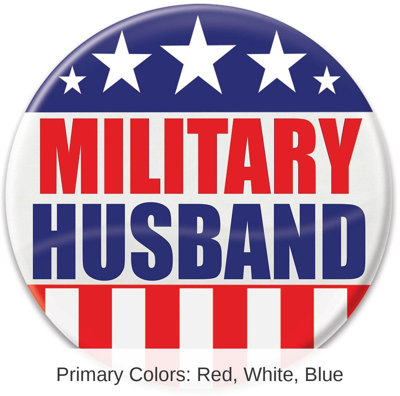 6 Pack Bulk Military Husband Button