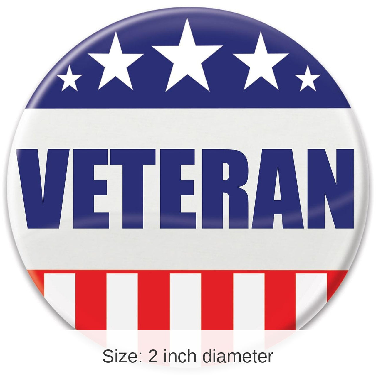 6 Pack Bulk Veteran Button