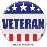 6 Pack Bulk Veteran Button