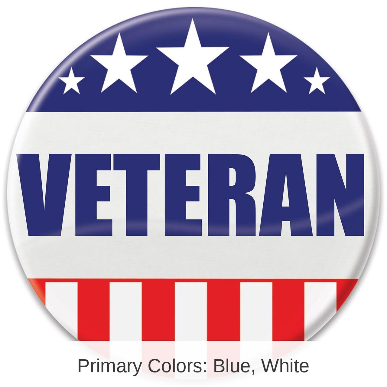6 Pack Bulk Veteran Button