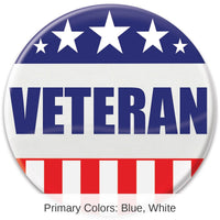 6 Pack Bulk Veteran Button