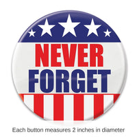 6 Pack Bulk Never Forget Button