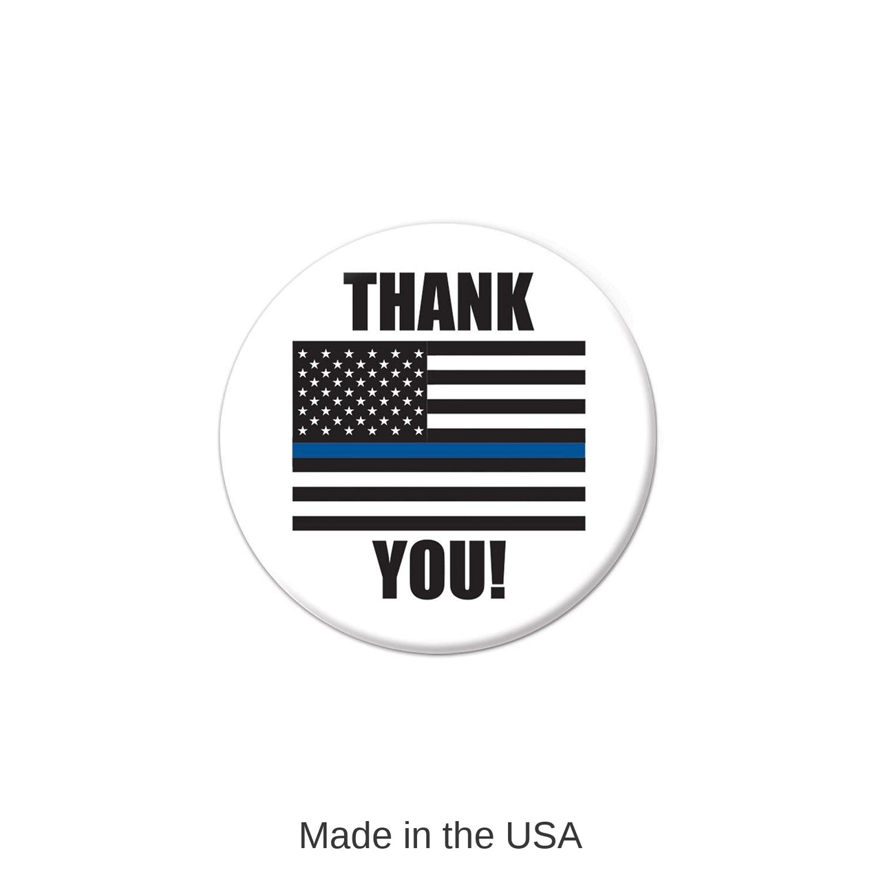 6 Pack Bulk Thank You! Law Enforcement Button- Flag