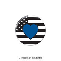 6 Pack Bulk Blue Heart Button