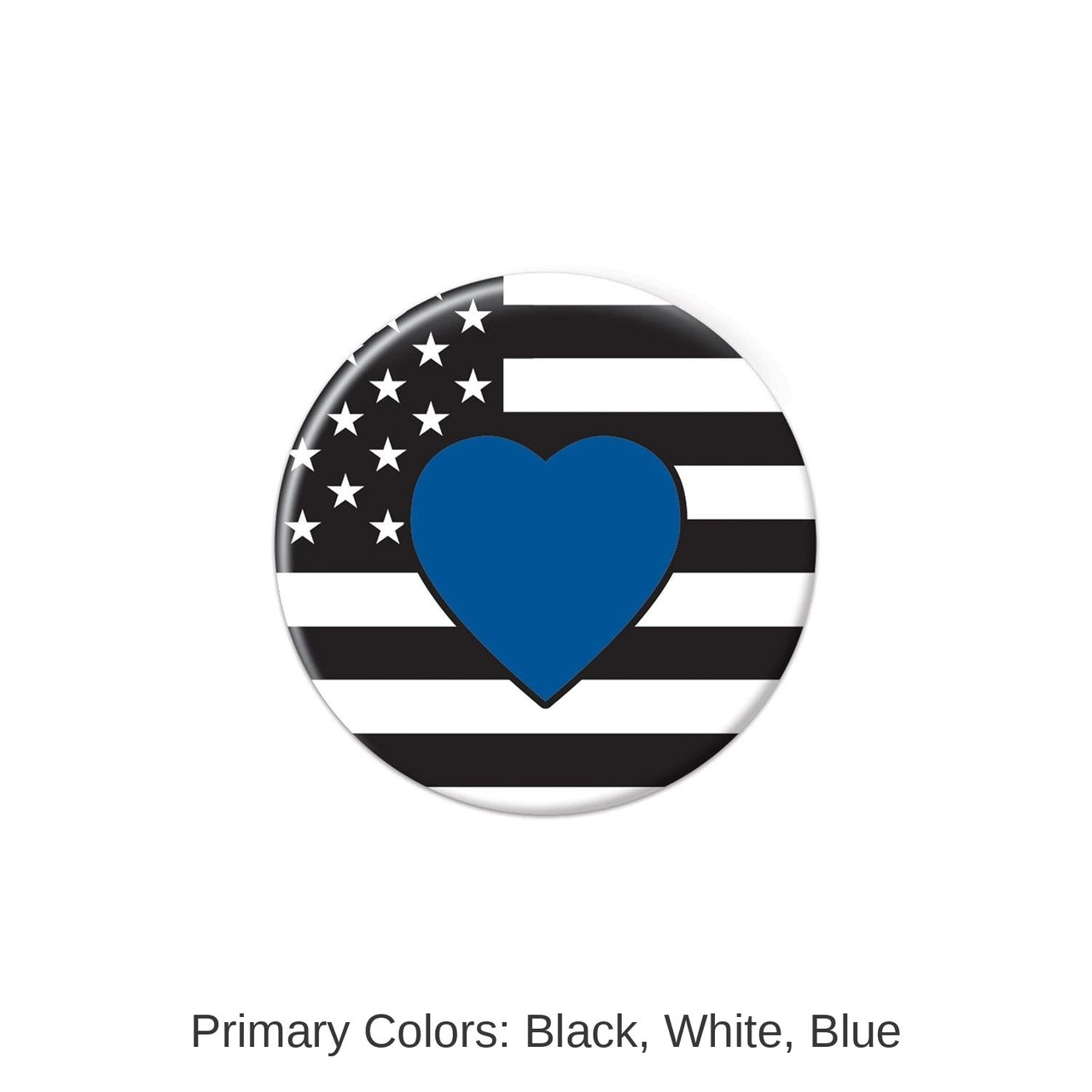 6 Pack Bulk Blue Heart Button