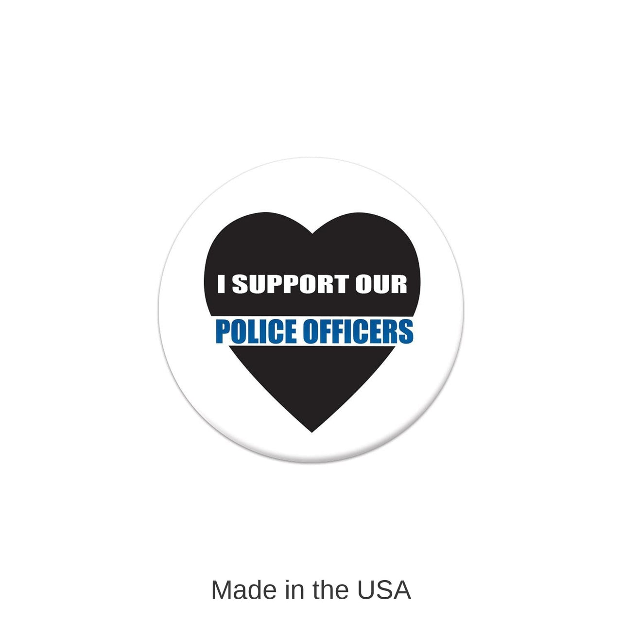 6 Pack Bulk I Support Our Police Officers Button