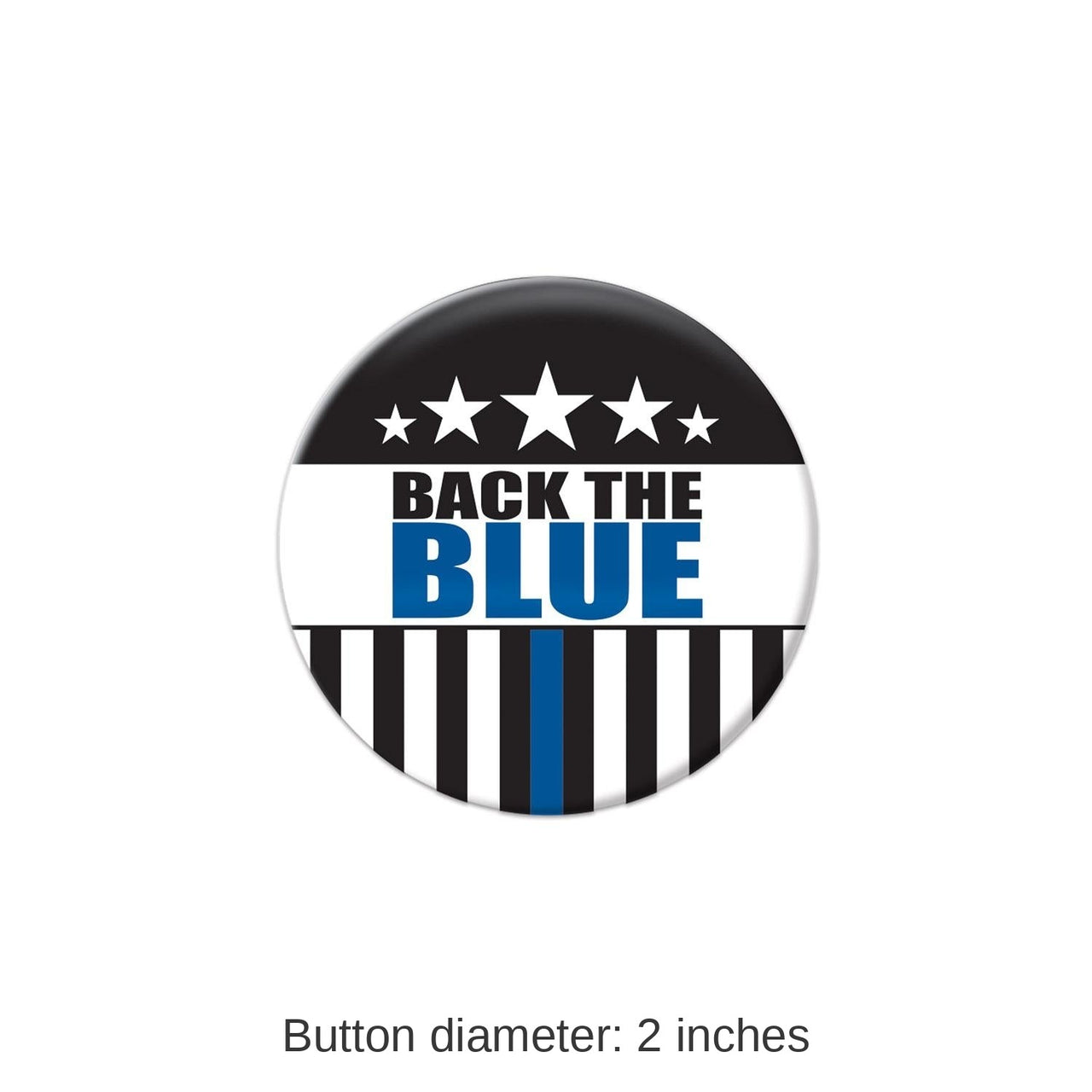 6 Pack Bulk Back The Blue Button