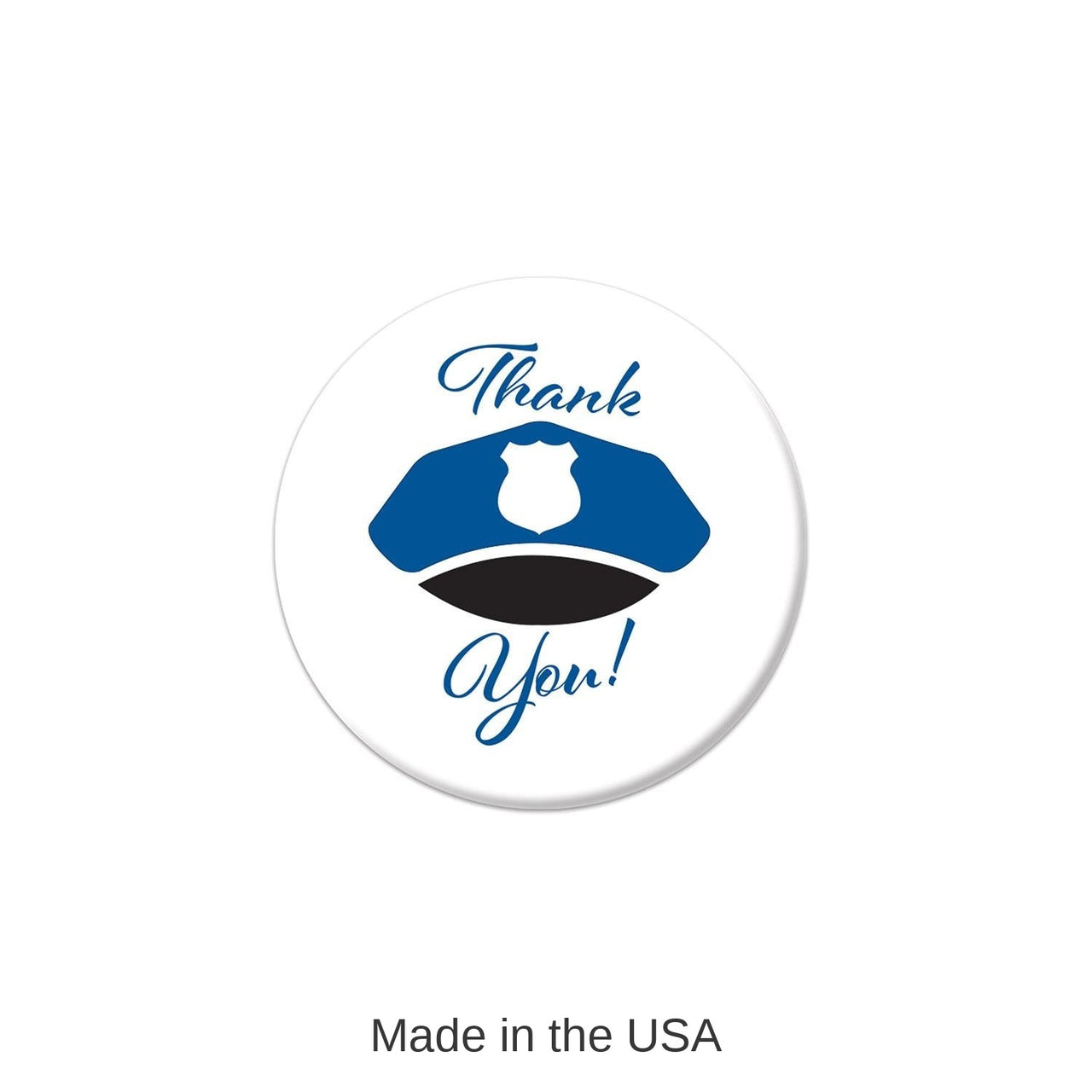 6 Pack Bulk Thank You! Law Enforcement Button- Hat