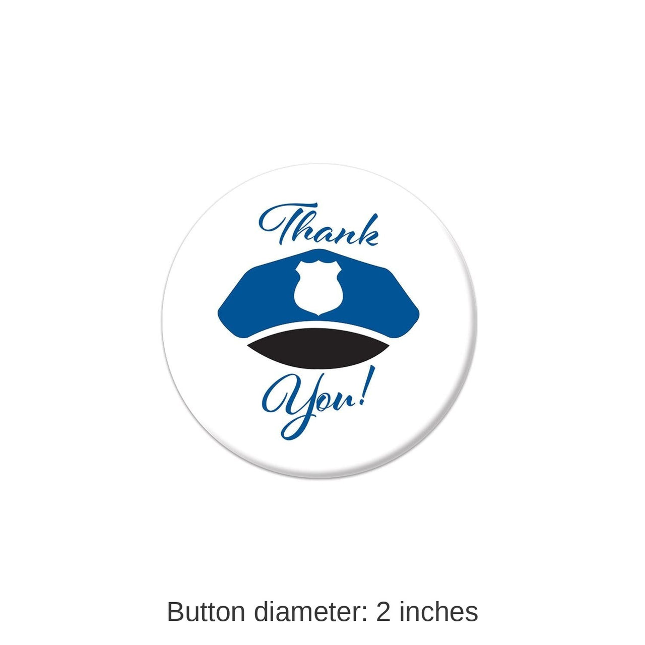 6 Pack Bulk Thank You! Law Enforcement Button- Hat