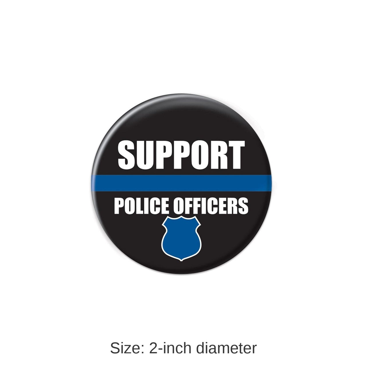 6 Pack Bulk Support Police Officers Button
