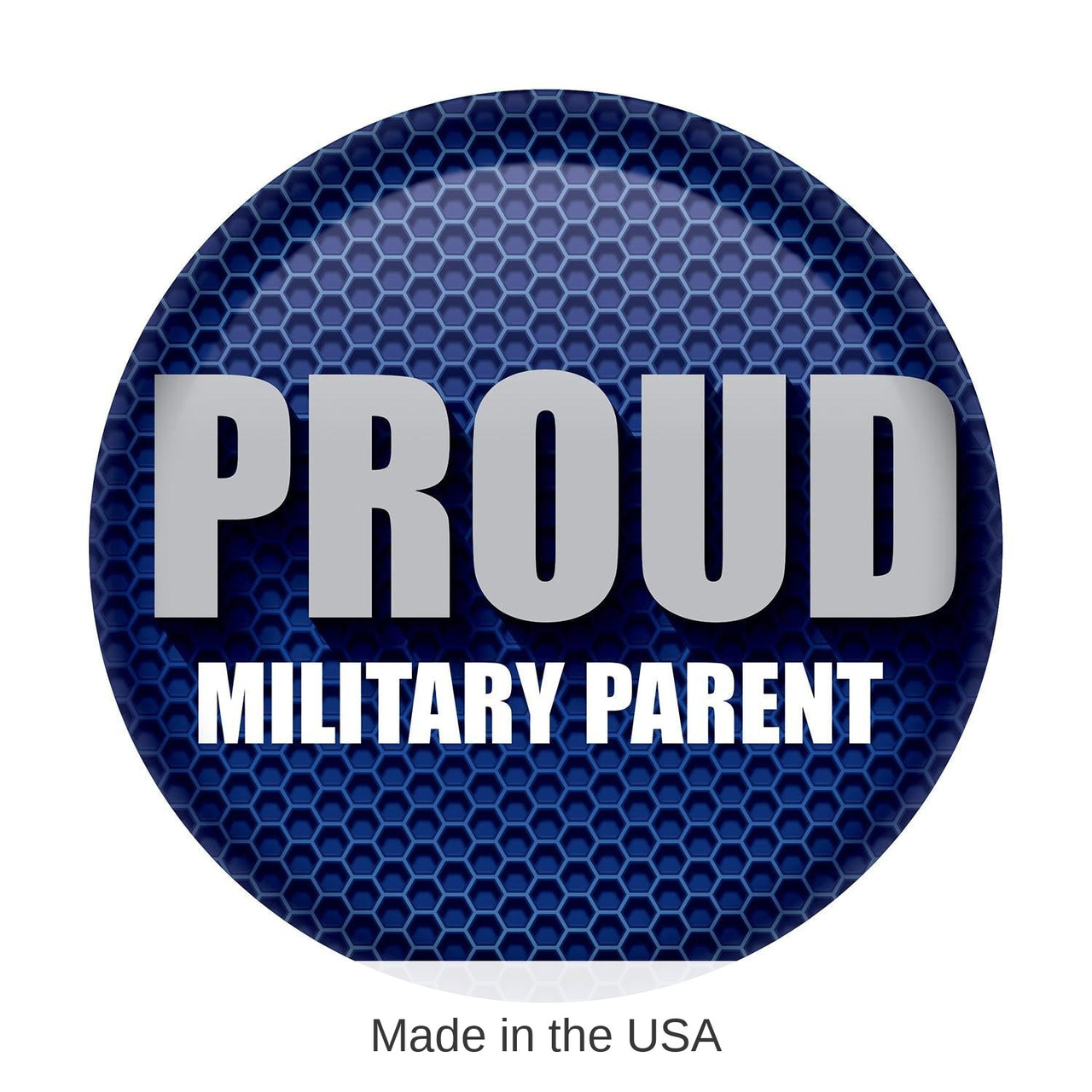 6 Pack Bulk Proud Military Parent Button - Blue