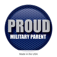 6 Pack Bulk Proud Military Parent Button - Blue