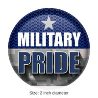 6 Pack Bulk Military Pride Button- Navy