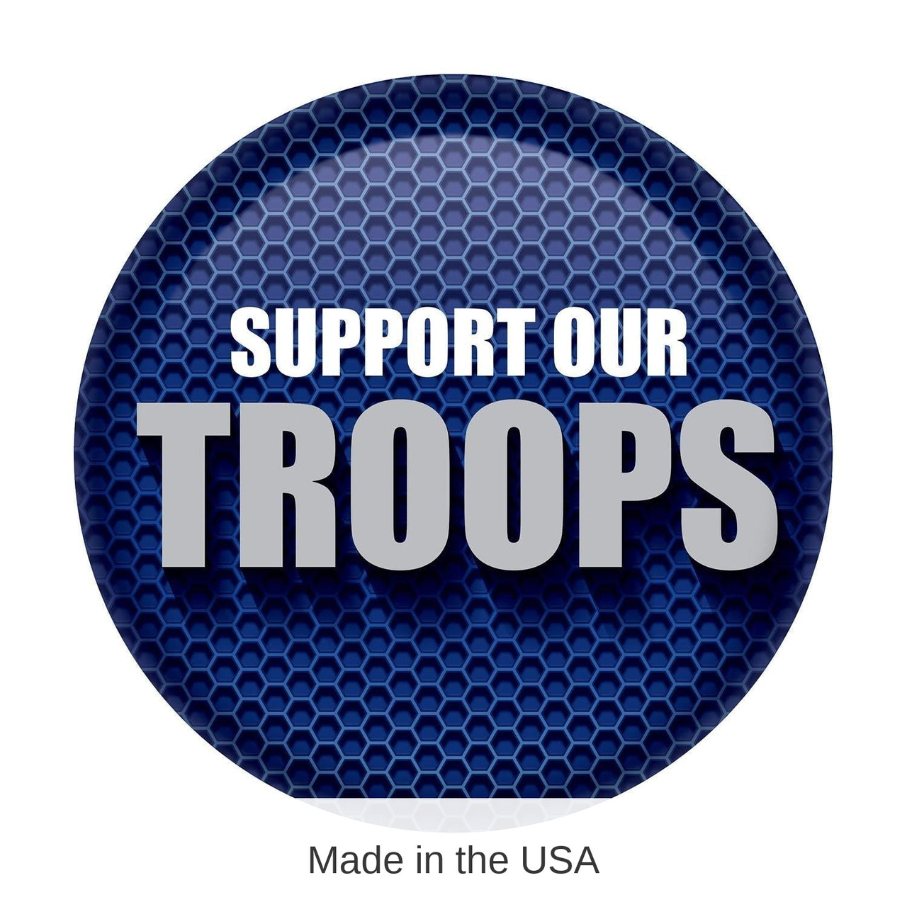 6 Pack Bulk Support Our Troops Button - Blue