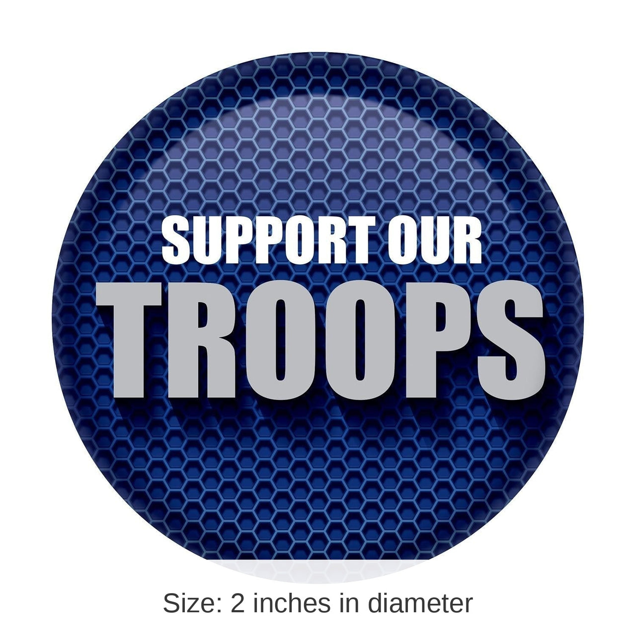 6 Pack Bulk Support Our Troops Button - Blue