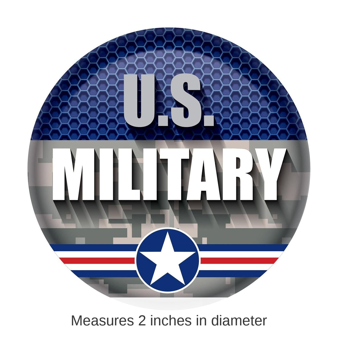 6 Pack Bulk U S Military Button