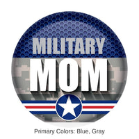 6 Pack Bulk Military Mom Button- Navy- Star