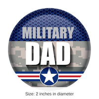 6 Pack Bulk Military Dad Button- Navy- Star