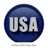 6 Pack Bulk USA Button- Navy