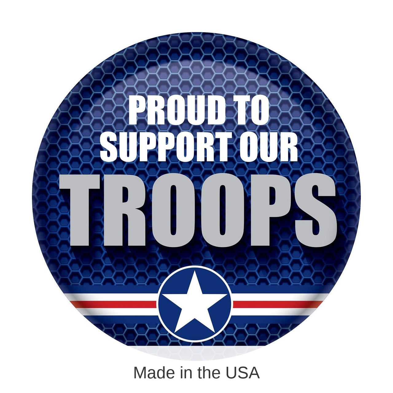 6 Pack Bulk Air Force Proud To Support Our Troops Button