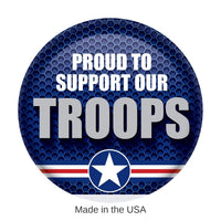 6 Pack Bulk Air Force Proud To Support Our Troops Button