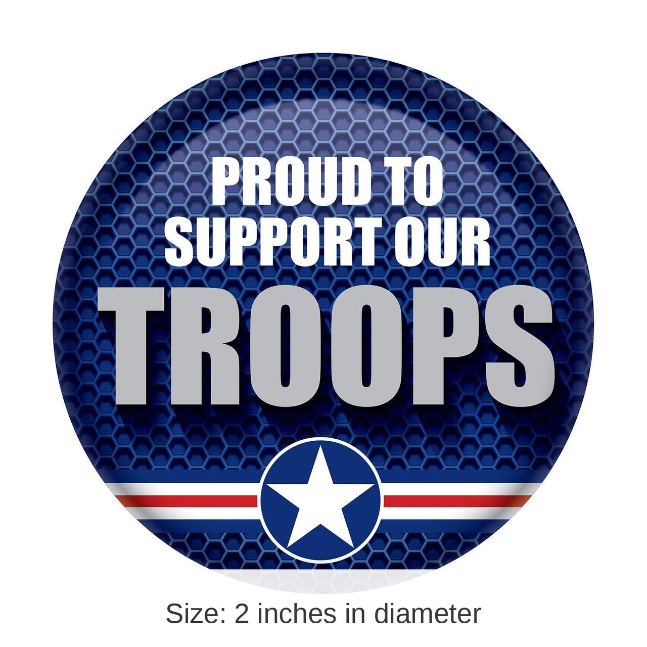 6 Pack Bulk Air Force Proud To Support Our Troops Button
