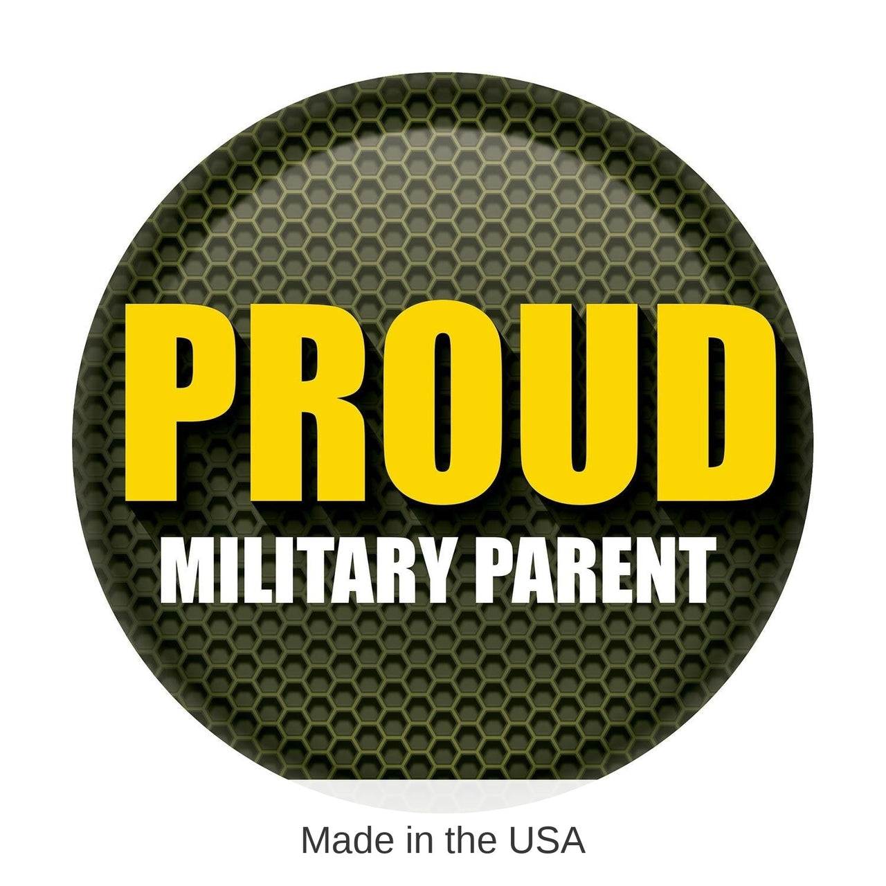 6 Pack Bulk Proud Military Parent Button - Green